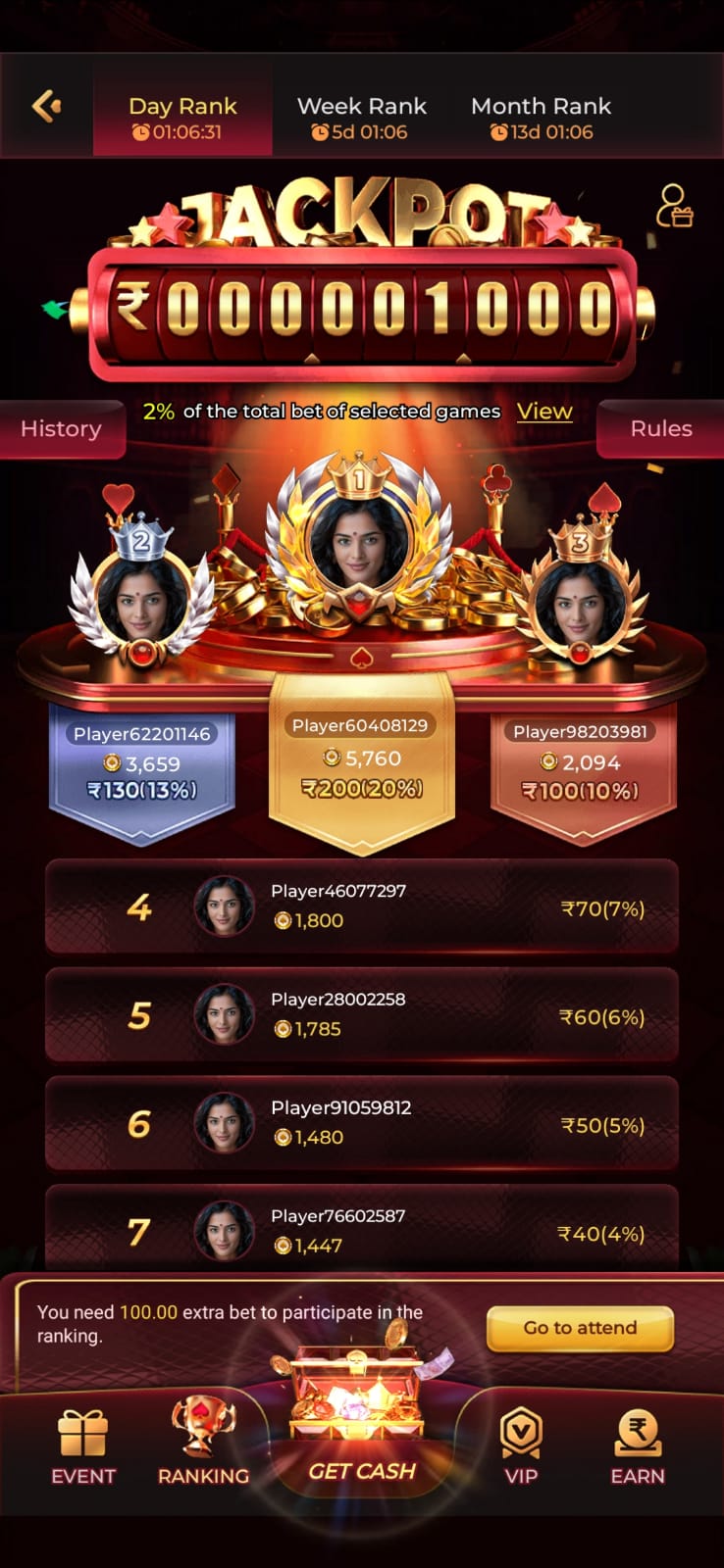IJ7 JACKPOT REWORD